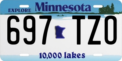 MN license plate 697TZO