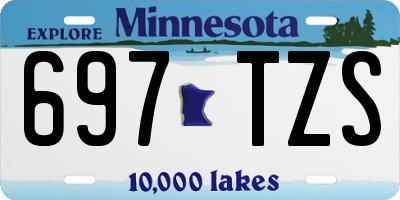 MN license plate 697TZS