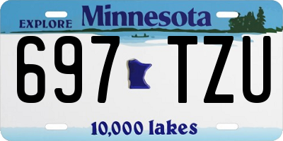 MN license plate 697TZU