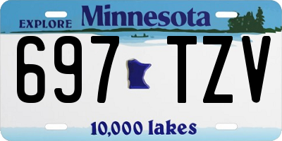 MN license plate 697TZV
