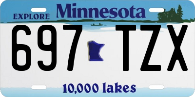 MN license plate 697TZX