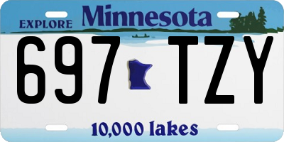 MN license plate 697TZY