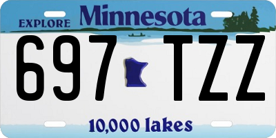 MN license plate 697TZZ