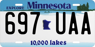 MN license plate 697UAA