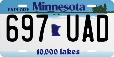 MN license plate 697UAD