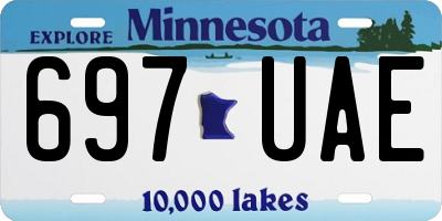 MN license plate 697UAE