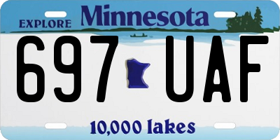 MN license plate 697UAF