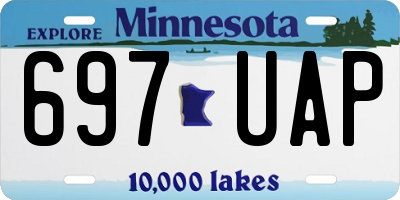 MN license plate 697UAP