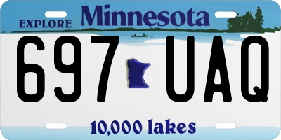 MN license plate 697UAQ