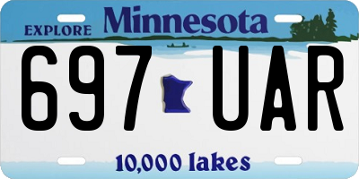 MN license plate 697UAR