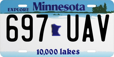 MN license plate 697UAV