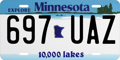 MN license plate 697UAZ