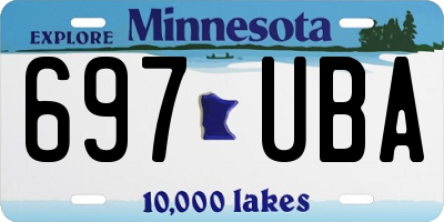 MN license plate 697UBA