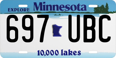 MN license plate 697UBC