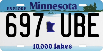 MN license plate 697UBE