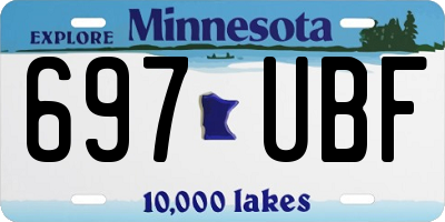 MN license plate 697UBF
