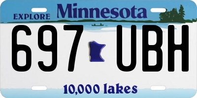 MN license plate 697UBH