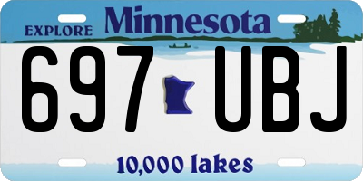 MN license plate 697UBJ