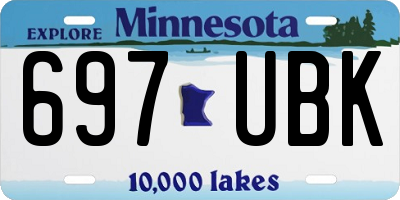 MN license plate 697UBK