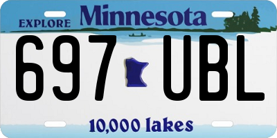 MN license plate 697UBL