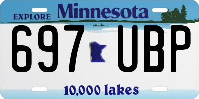 MN license plate 697UBP