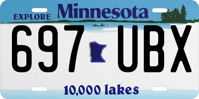 MN license plate 697UBX