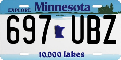 MN license plate 697UBZ