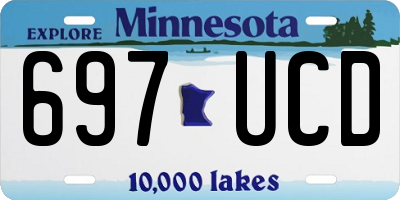 MN license plate 697UCD