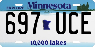 MN license plate 697UCE