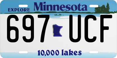 MN license plate 697UCF
