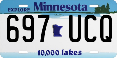MN license plate 697UCQ