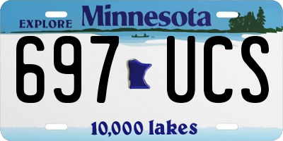 MN license plate 697UCS