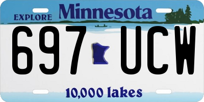 MN license plate 697UCW