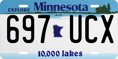 MN license plate 697UCX