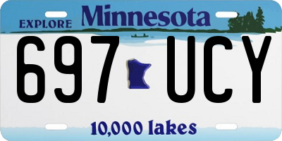MN license plate 697UCY