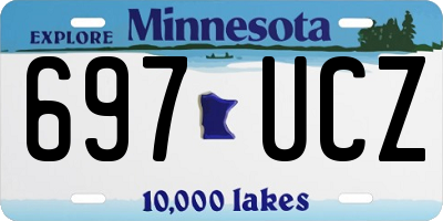 MN license plate 697UCZ
