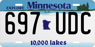 MN license plate 697UDC