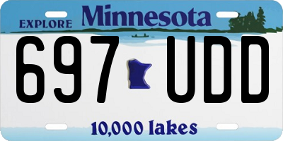 MN license plate 697UDD