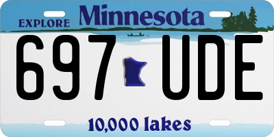 MN license plate 697UDE
