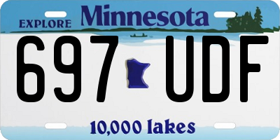 MN license plate 697UDF