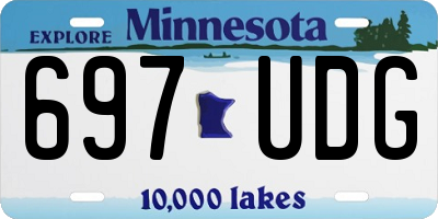 MN license plate 697UDG