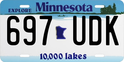 MN license plate 697UDK