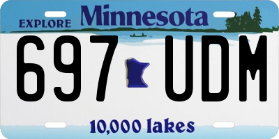 MN license plate 697UDM