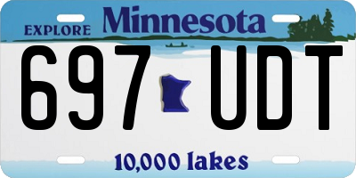 MN license plate 697UDT