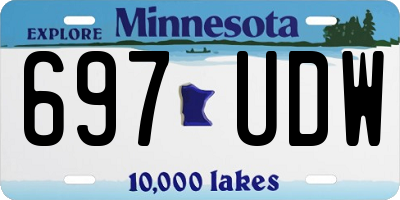 MN license plate 697UDW