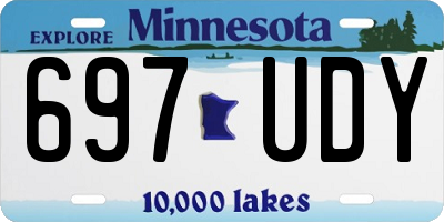 MN license plate 697UDY