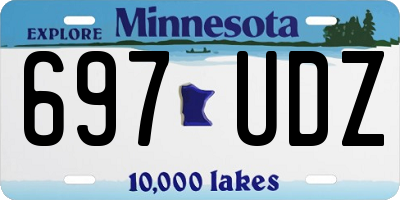 MN license plate 697UDZ