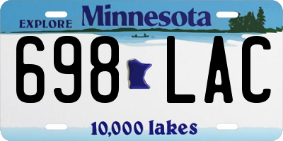 MN license plate 698LAC