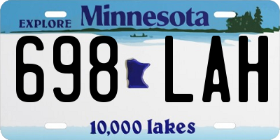 MN license plate 698LAH