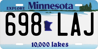 MN license plate 698LAJ